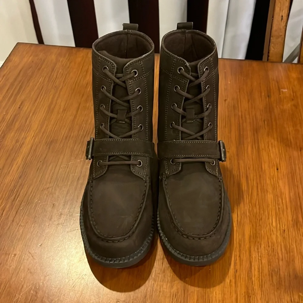 Polo Ralph Lauren Ranger Hi USA flag Sweater Bear Boots new Youth Boys Size 5.5
